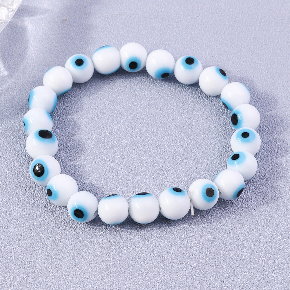 Wholesale Devil Eye Color Beads Resin Bracelet